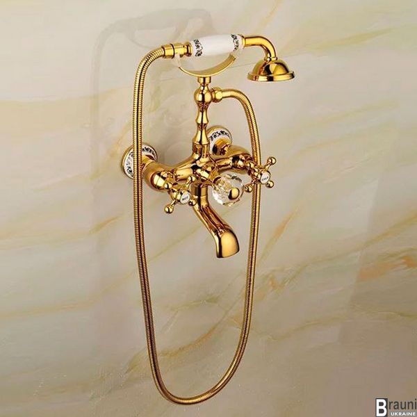 Змішувач для ванни золотий Deco-2 Gold 1804 фото