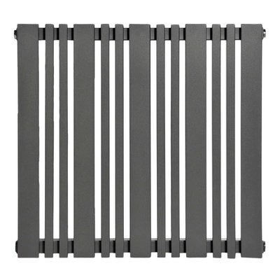 Горизонтальний дизайнерський радіатор опалення «Lucca 13/550» Колір сірий матовий 5461 фото