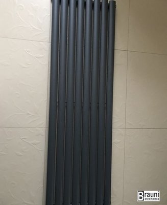 Вертикальный дизайнерский радиатор отопления TM ARTTIDESIGN Rimini 8/1500 Серый 5463 фото