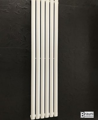 Дизайнерский вертикальный радиатор отопления ТМ ARTTIDESIGN «Rimini 6/1500» цвет белый матовый 5465 фото