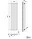Дизайнерський вертикальний радіатор опалення ТМ ARTTIDESIGN «Rimini 6/1500» колір білий матовий 5465 фото 3