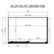 Душова кабіна Dusel DL191+195 Chrome 80x120 прозора, профіль хром 1884521708 фото 3