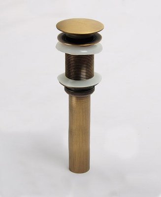 Донный клапан длинный Deco с переливом бронза 1785 фото