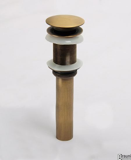 Донний клапан Deco з переливом бронза 1785 фото