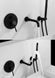 Смеситель для ванны встроенный Nice 3453 черный 2924 фото 3