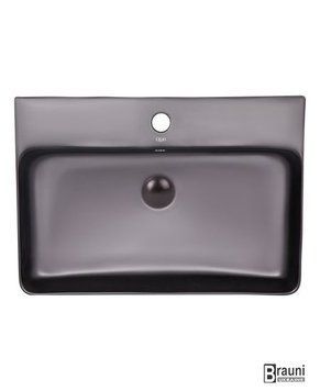 Раковина Nando 60х42 см Matt black 5692 фото