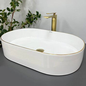 Умивальник (раковина) VBI VERONA 60 GOLD EDGE накладний VBI-011308 фото