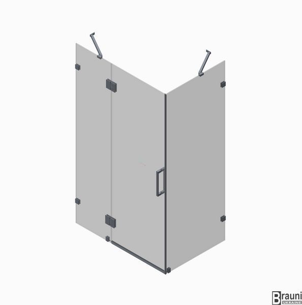 Бічна стінка для кабіни Koer SR SW04-90x200-TR-01 прозоре скло Easy Clean 10мм, хром (KR5390) KR5390 фото
