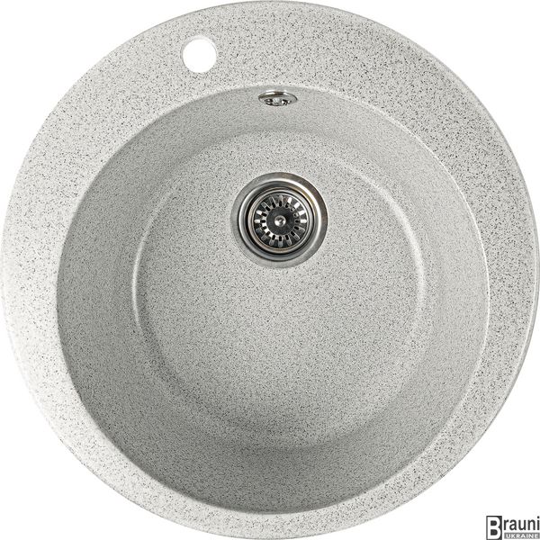 Кухонна мийка Elegancia Gri 50х50 кругла гранітна RO49634 фото