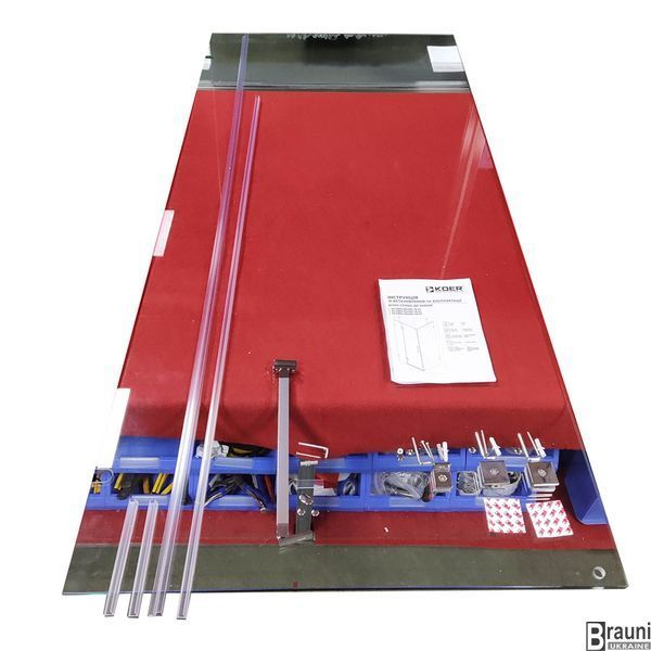 Бічна стінка для кабіни Koer SR SW04-90x200-TR-01 прозоре скло Easy Clean 10мм, хром (KR5390) KR5390 фото