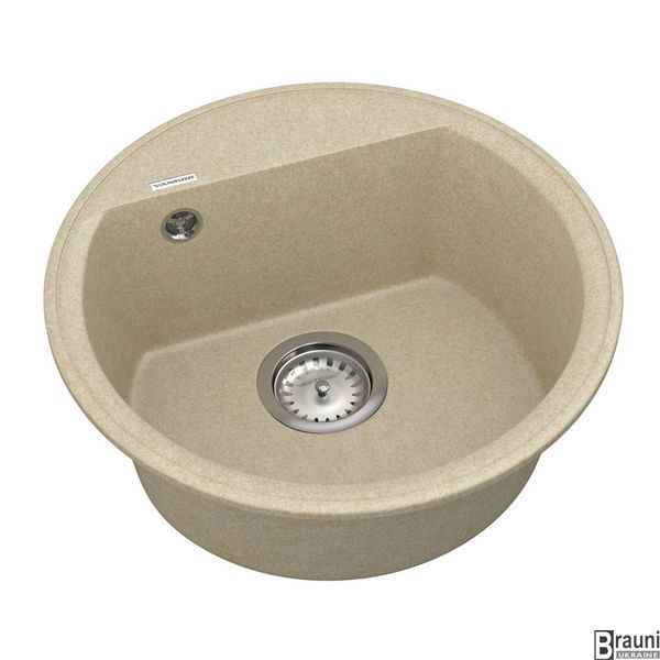 Кухонная мойка круглая 44х44 VANKOR Easy EMR 01.45 бежевая EMR 01.45 Beige фото
