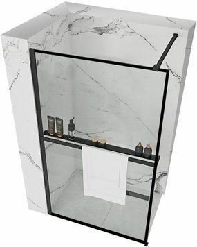 Душова стінка REA BLER 70 з полицею EVO REA-K7636 + HOM-00652 фото