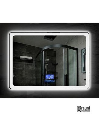 Зеркало Dusel DE-M3051 65x80 с часами 5169 фото