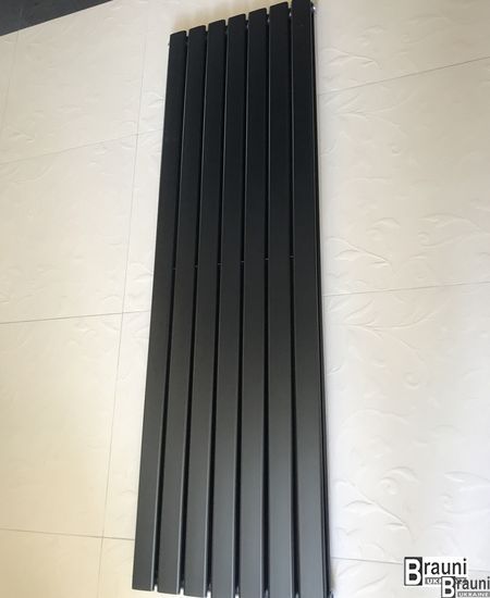 Вертикальний дизайнерський радіатор опалення TM ARTTIDESIGN Livorno 7/1800 чорний матовий 5532 фото