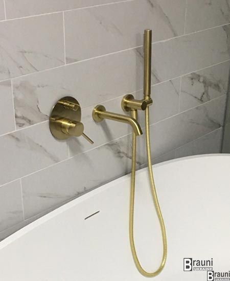 Смеситель для ванны Nice 3453BR бронза, матовое золото 3997 фото