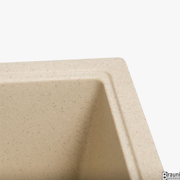 Мийка для кухні гранітна Cerand Avena 58х47 з сушкою для посуду RO43452 фото