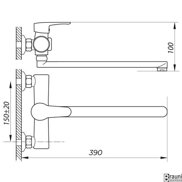 Смеситель для ванны Zerix PUD7 045 белый (ZX2911) ZX2911 фото
