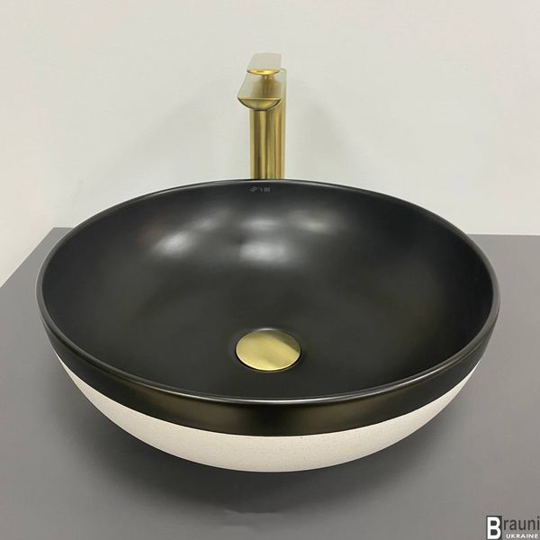 Умивальник (раковина) VBI ORMELA BLACK WHITE MATT накладний VBI-016900 фото