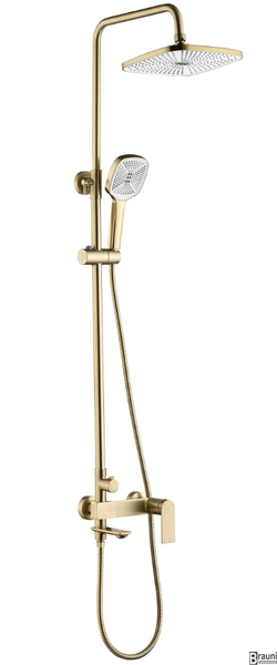 Душова колона REA STORM BRUSHED GOLD з виливом REA-P9536 фото