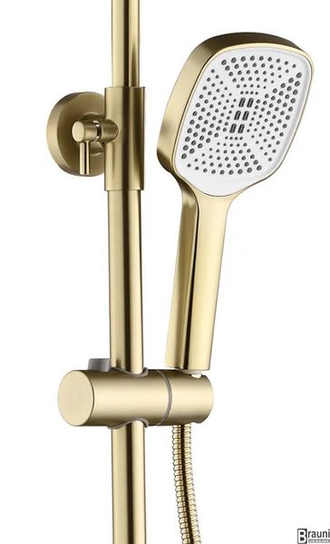 Душова колона REA STORM BRUSHED GOLD з виливом REA-P9536 фото