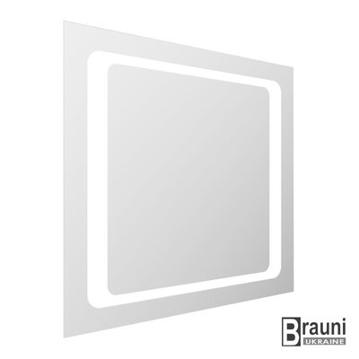 Дзеркало квадратне 60 * 60 см зі світлодіодним підсвічуванням 4819 фото