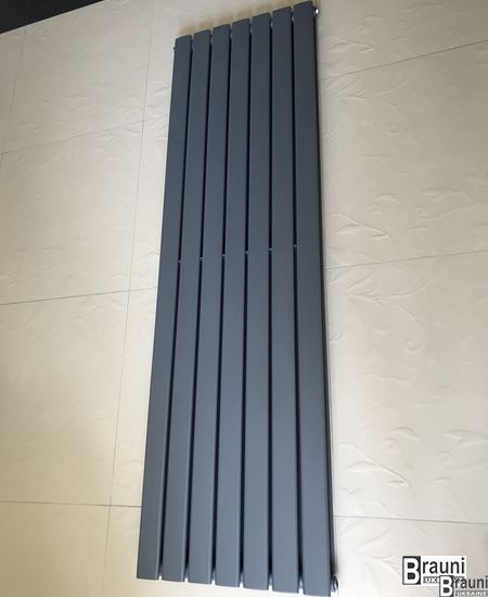 Вертикальний дизайнерський радіатор опалення TM ARTTIDESIGN Livorno 7/1800 сірий матовий 5533 фото