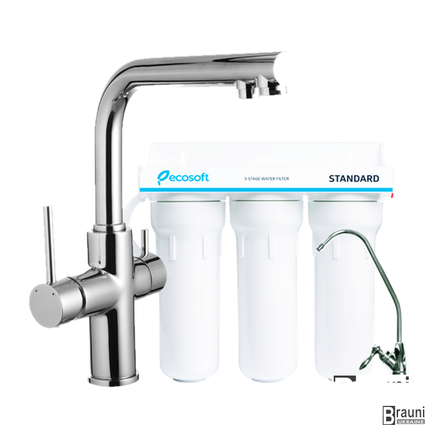 Комплект: DAICY змішувач для кухні, Ecosoft Standart система очищення води (3х ступінчаста) 4387 фото