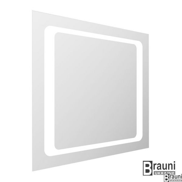 Дзеркало квадратне 60 * 60 см зі світлодіодним підсвічуванням 4819 фото