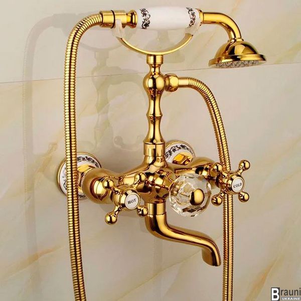 Змішувач для ванни золотий Deco-2 Gold 1804 фото