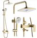 Душова колона REA STORM BRUSHED GOLD з виливом REA-P9536 фото 1