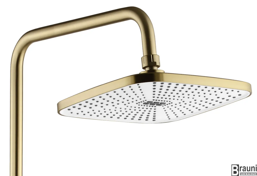 Душова колона REA STORM BRUSHED GOLD з виливом REA-P9536 фото