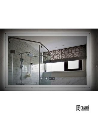 Зеркало Dusel DE-M3051 75x100 с часами 5172 фото