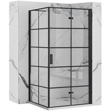 Душевая кабина REA MOLIER BLACK 90x100 REA-K8531 + REA-K6963 фото
