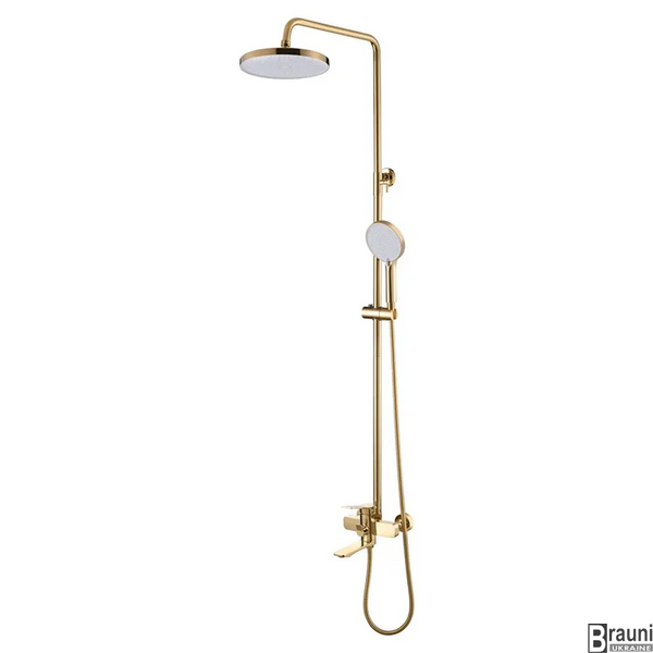 Душевая колонна со смесителем Wilson 009-J Brushed Gold матовое золото MI7124 фото