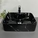 Умивальник (раковина) VBI FORLI BLACK MARMO GLOSSY накладний VBI-011107 фото 5