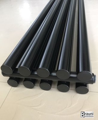 Вертикальный дизайнерский радиатор отопления TM ARTTIDESIGN Matera || 5/1500 чёрный 5540 фото