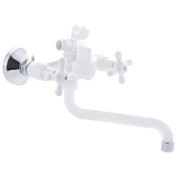 Смеситель для ванны Plamix Amax-142 Белый (без шланга и лейки) (PM0585) PM0585 фото