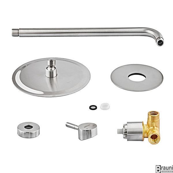 Душевая система Mixxus SUS-003 Inner скрытого монтажа, нержавейка MI6015 фото