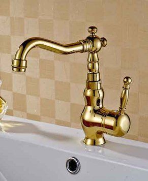 Змішувач для умивальника G23-1 Deco Gold золото 1808 фото