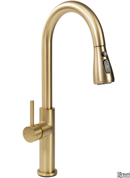 Смеситель для кухни REA NEST BRUSHED GOLD матовое золото REA-B6600 фото