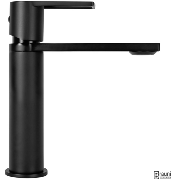 Змішувач для раковини (умивальника) REA FLIP BLACK чорний низький REA-B2005 фото