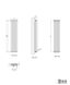Вертикальный дизайнерский радиатор отопления TM ARTTIDESIGN Matera || 5/1500 серый 5541 фото 3
