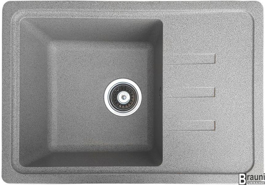 Кухонна мийка Trei Seda 62х43 сіра з сушкою для посуду RO48097 фото