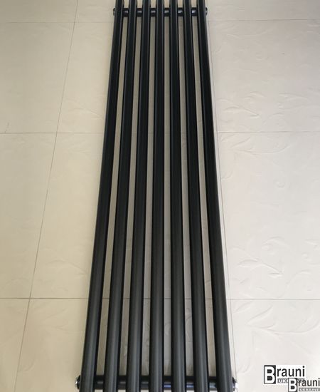 Вертикальный дизайнерский радиатор отопления ТМ ARTTIDESIGN Matera || 7/1800 чёрный 5542 фото