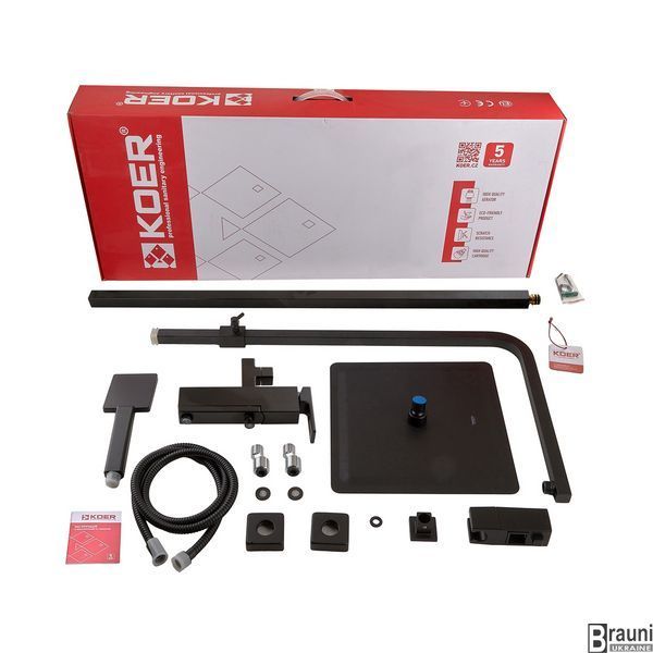 Душевая колонна со смесителем Koer KB-56009-05 (Цвет черный) (KR3507) KR3507 фото