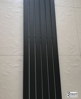 Вертикальный дизайнерский радиатор отопления TM ARTTIDESIGN Terni 6/1500 чёрный 5544 фото