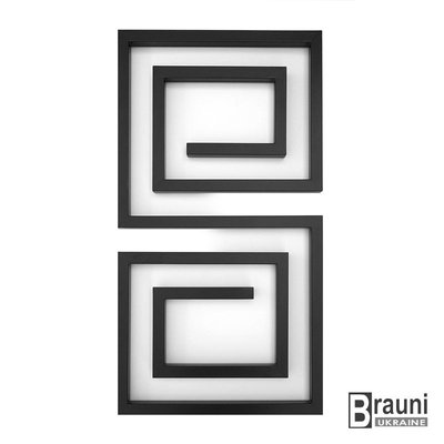 Рушникосушка Genesis-Aqua Labyrinth 50х100 см чорна 4130 фото