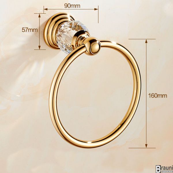 Кольцо для полотенец Paris золото 6131 фото