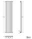 Вертикальний дизайнерський радіатор опалення TM ARTTIDESIGN Terni 6/1500 чорний 5544 фото 3