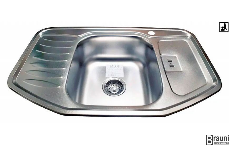 Мийка кухонна з нержавіючої сталі Rampa Satin 77х50  RO49671 фото